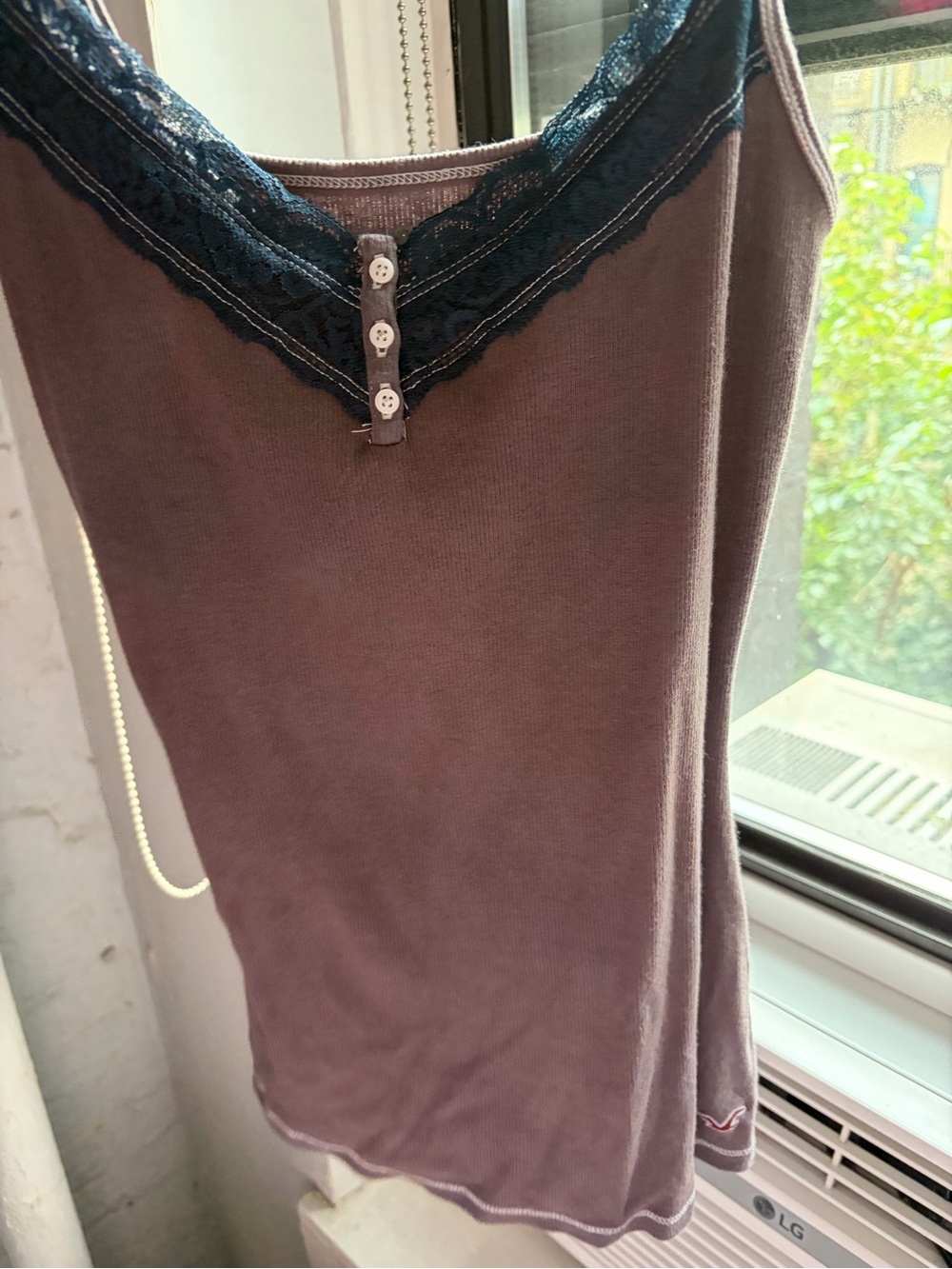 Hollister lace trim cami tank top